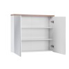 Dulap cu oglinda Bali White, MDF, PAL melaminat, alb, 3 usi, L.80 cm, BALI WHITE 841 FSC