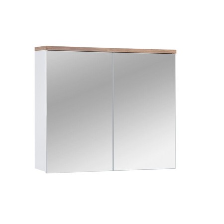 Dulap cu oglinda Bali White, MDF, PAL melaminat, alb, 3 usi, L.80 cm, BALI WHITE 841 FSC