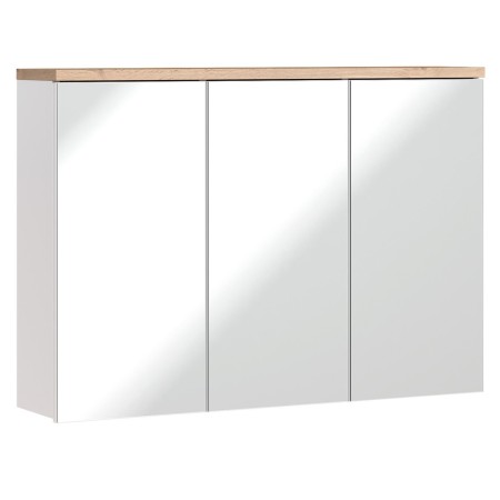 Dulap cu oglinda Bali White, MDF, PAL melaminat, alb, 3 usi, L.100 cm, BALI WHITE 845 FSC