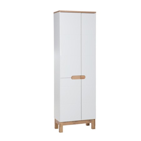 Dulap inalt Bali White, MDF, PAL melaminat, alb, 3 usi, H.187 cm, BALI WHITE 900 FSC