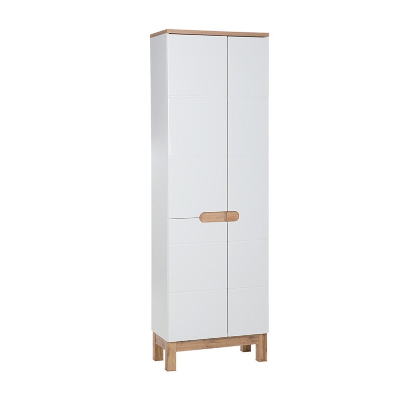 Dulap inalt Bali White, MDF, PAL melaminat, alb, 3 usi, H.187 cm, BALI WHITE 900 FSC
