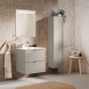 Dulap inalt Bella Cashmere, MDF, PAL melaminat, cashmir mat, 1 usa, H.140 cm, BELLA CASHMERE 80-35-1D