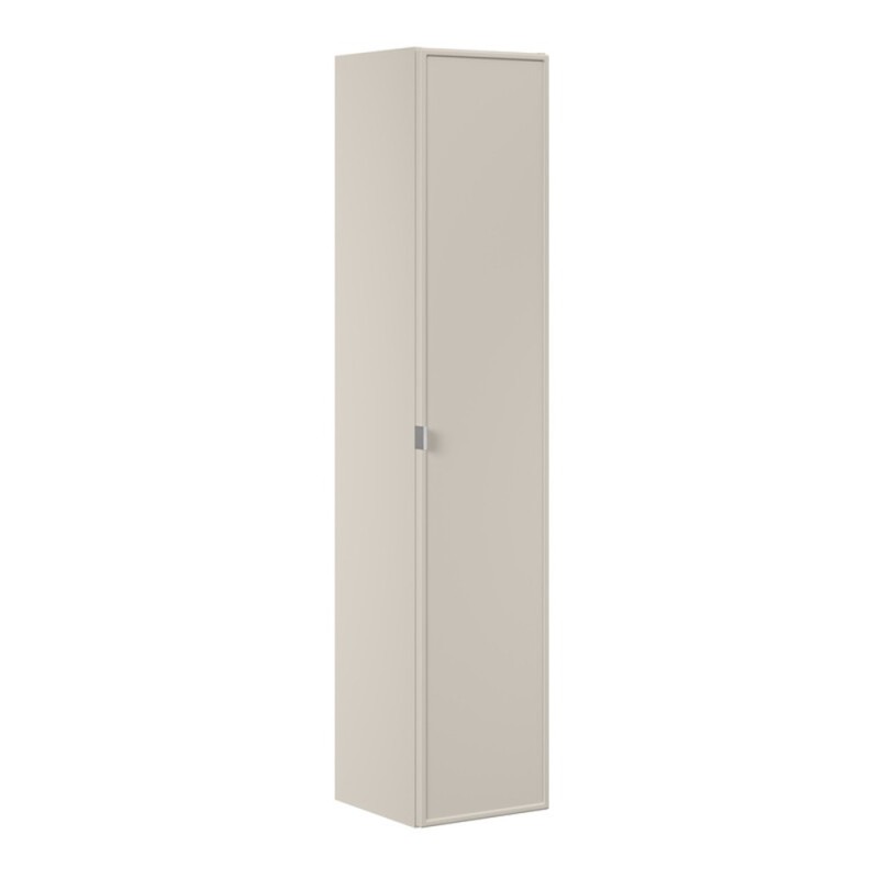 Dulap inalt Bella Cashmere, MDF, PAL melaminat, cashmir mat, 1 usa, H.140 cm, BELLA CASHMERE 80-35-1D