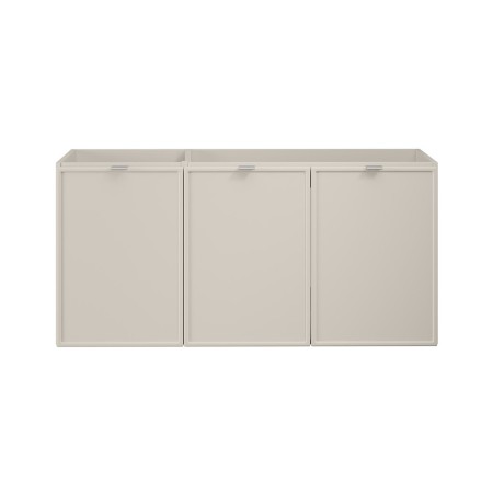 Dulap lavoar Bella Cashmere, MDF, PAL melaminat, cashmir mat, 3 usi, L.120 cm, BELLA CASHMERE 82-120-46-3D