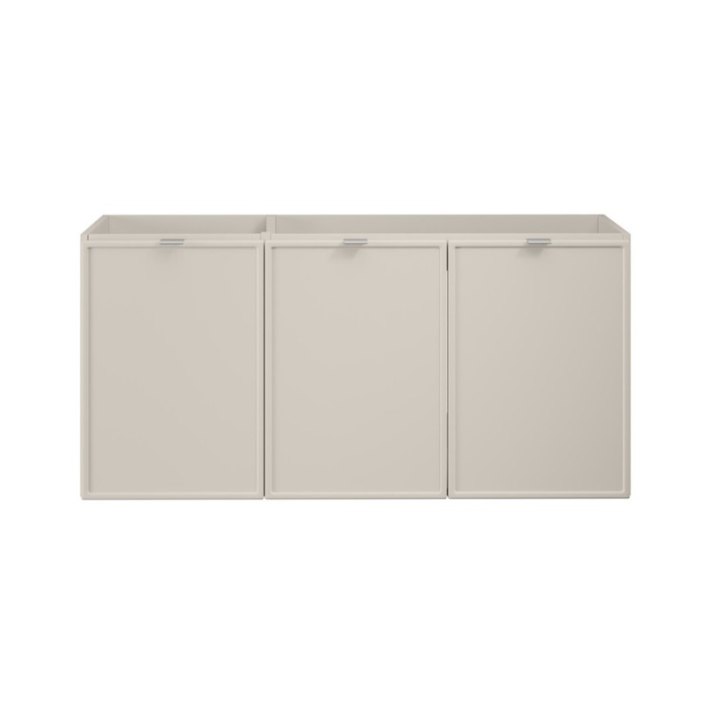 Dulap lavoar Bella Cashmere, MDF, PAL melaminat, cashmir mat, 3 usi, L.120 cm, BELLA CASHMERE 82-120-46-3D