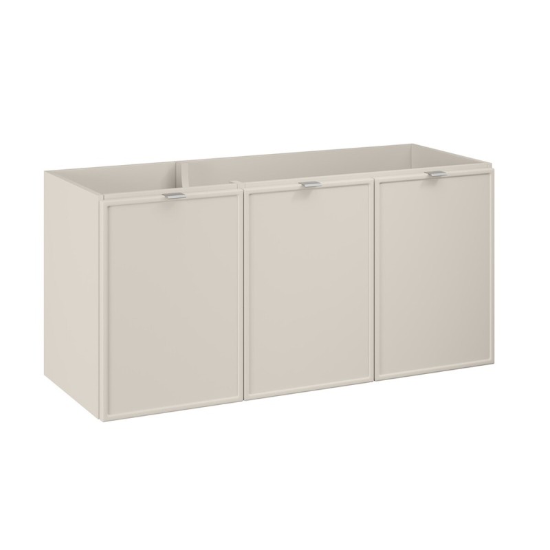 Dulap lavoar Bella Cashmere, MDF, PAL melaminat, cashmir mat, 3 usi, L.120 cm, BELLA CASHMERE 82-120-46-3D