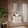 Dulap lavoar Bella Cashmere, MDF, PAL melaminat, cashmir mat, 2 sertare, L.60 cm, BELLA CASHMERE 82-60-46-2S