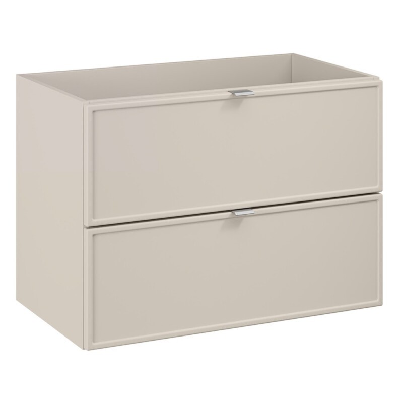 Dulap lavoar Bella Cashmere, MDF, PAL melaminat, cashmir mat, 2 sertare, L.80 cm, BELLA CASHMERE 82-80-46-2S