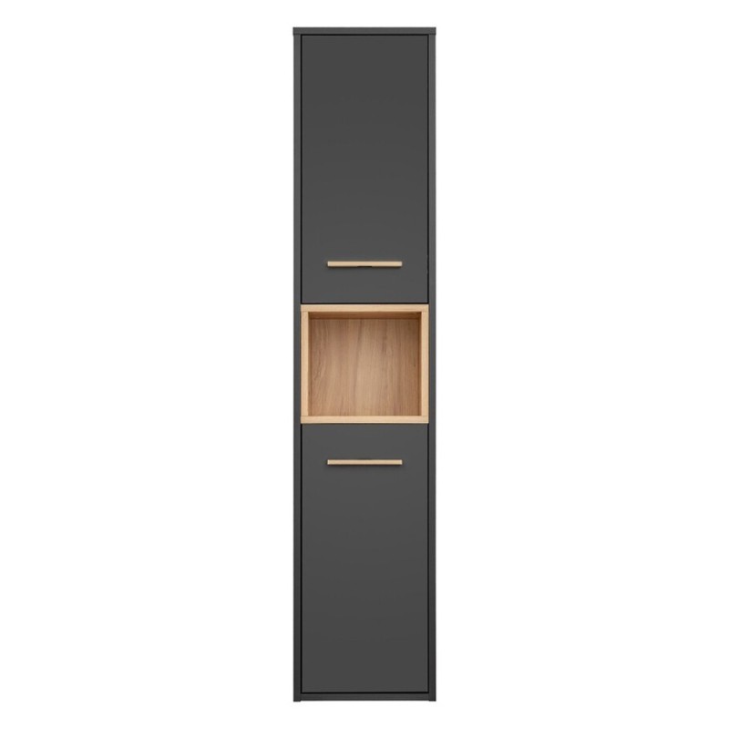 Dulap inalt Borneo Cosmos, MDF, Pal melaminat, gri cosmos, H.170 cm, BORNEO COSMOS 800 FSC