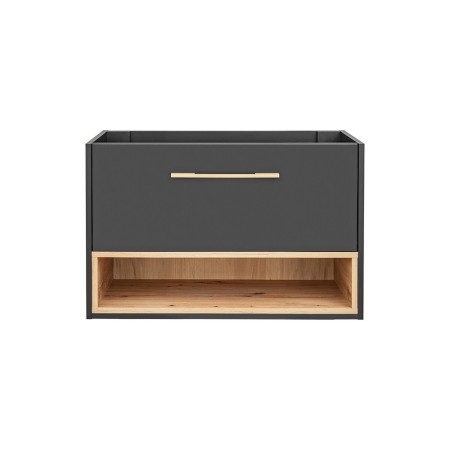 Dulap lavoar Borneo Cosmos, MDF, Pal melaminat, gri cosmos, 1 sertar, L.80 cm, BORNEO COSMOS 821 FSC