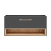 Dulap lavoar Borneo Cosmos, MDF, Pal melaminat, gri cosmos, 1 sertar, L.120 cm, BORNEO COSMOS 854 FSC