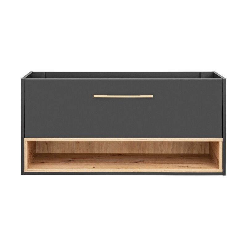 Dulap lavoar Borneo Cosmos, MDF, Pal melaminat, gri cosmos, 1 sertar, L.120 cm, BORNEO COSMOS 854 FSC