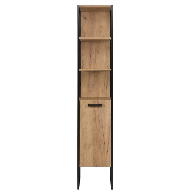 Dulap inalt Brooklin, PAL melaminat, metal, stejar auriu, H.185 cm, BROOKLIN 800 FSC