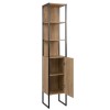 Dulap inalt Brooklin, PAL melaminat, metal, stejar auriu, H.185 cm, BROOKLIN 800 FSC