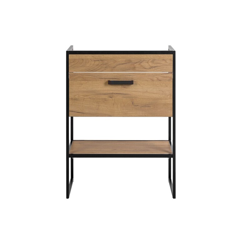 Dulap lavoar Brooklin, PAL melaminat, metal, stejar auriu, 1 sertar, L.60 cm, BROOKLIN 820 FSC