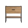 Dulap lavoar Brooklin, PAL melaminat, metal, stejar auriu, 1 sertar, L.80 cm, BROOKLIN 821 FSC
