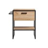 Dulap lavoar Brooklin, PAL melaminat, metal, stejar auriu, 1 sertar, L.70 cm, BROOKLIN 825A FSC