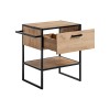 Dulap lavoar Brooklin, PAL melaminat, metal, stejar auriu, 1 sertar, L.70 cm, BROOKLIN 825A FSC