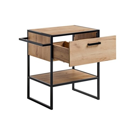 Dulap lavoar Brooklin, PAL melaminat, metal, stejar auriu, 1 sertar, L.70 cm, BROOKLIN 825A FSC
