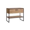 Dulap lavoar Brooklin, PAL melaminat, metal, stejar auriu, 1 sertar, L.90 cm, BROOKLIN 827 UN FSC