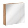Dulap cu oglinda Capri Oak, Pal melaminat, stejar auriu, 3 usi, L.80 cm, CAPRI OAK 843A FSC