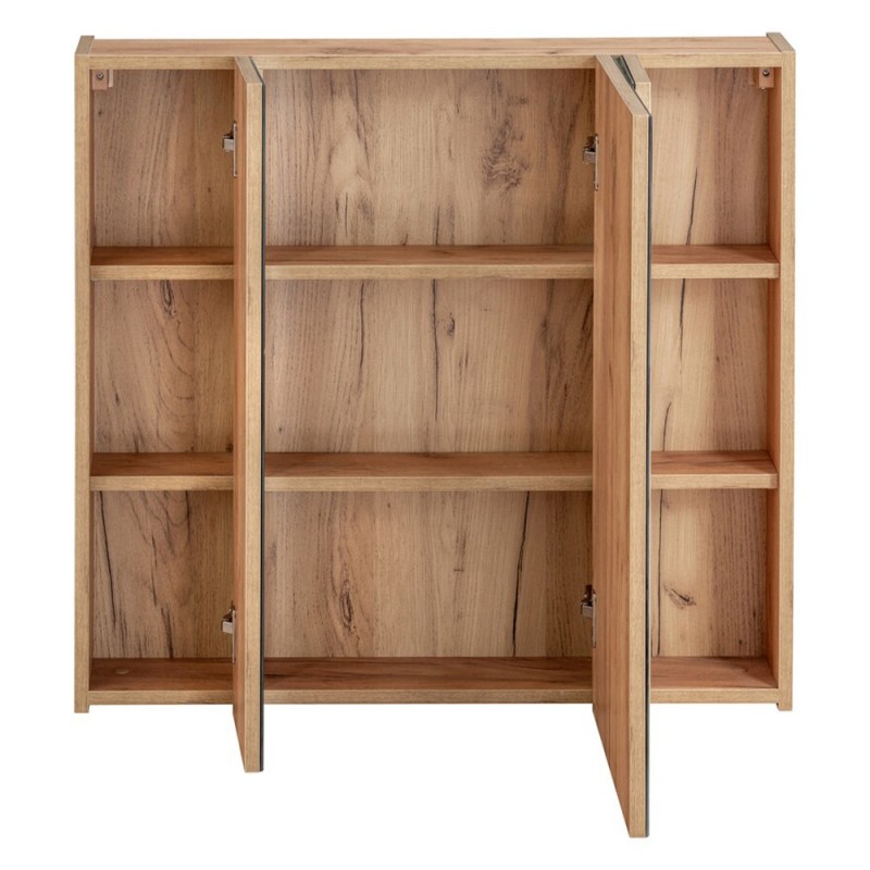 Dulap cu oglinda Capri Oak, Pal melaminat, stejar auriu, 3 usi, L.80 cm, CAPRI OAK 843A FSC