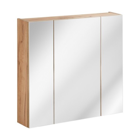 Dulap cu oglinda Capri Oak, Pal melaminat, stejar auriu, 3 usi, L.80 cm, CAPRI OAK 843A FSC
