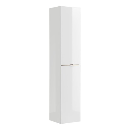 Dulap inalt cu oglinda Capri White, MDF, PAL melaminat, alb mat/stejar auriu, 2 usi, H.170 cm, CAPRI WHITE 800B FSC