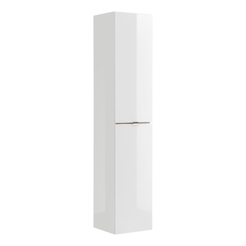 Dulap inalt cu oglinda Capri White, MDF, PAL melaminat, alb mat/stejar auriu, 2 usi, H.170 cm, CAPRI WHITE 800B FSC