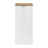 Dulap lateral Capri White, MDF, PAL melaminat, alb mat/stejar auriu, 1 usa, L.35 cm, CAPRI WHITE 811B FSC