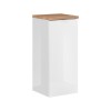 Dulap lateral Capri White, MDF, PAL melaminat, alb mat/stejar auriu, 1 usa, L.35 cm, CAPRI WHITE 811B FSC