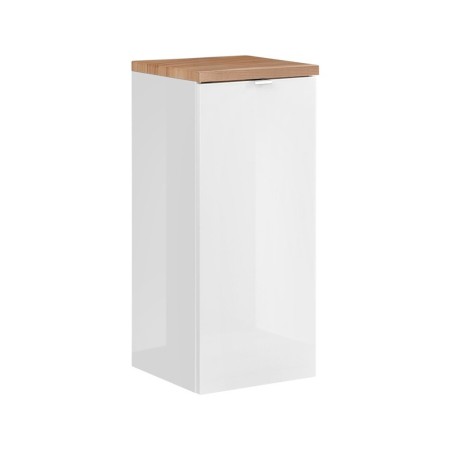Dulap lateral Capri White, MDF, PAL melaminat, alb mat/stejar auriu, 1 usa, L.35 cm, CAPRI WHITE 811B FSC