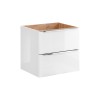 Dulap lavoar Capri White, MDF, folie PVC, alb mat/stejar auriu, 2 sertare, L.60 cm, CAPRI WHITE 820B FSC