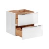 Dulap lavoar Capri White, MDF, folie PVC, alb mat/stejar auriu, 2 sertare, L.60 cm, CAPRI WHITE 820B FSC