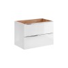 Dulap lavoar Capri White, MDF, folie PVC, alb mat/stejar auriu, 2 sertare, L.80 cm, CAPRI WHITE 821B FSC