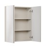 Dulap cu oglinda Bella Cashmere, MDF, PAL melaminat, cashmir mat, 2 usi, L.60 cm, CASHMERE UN 84-60-2D