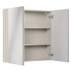 Dulap cu oglinda Bella Cashmere, MDF, PAL melaminat, cashmir mat, 2 usi, L.80 cm, CASHMERE UN 84-80-2D