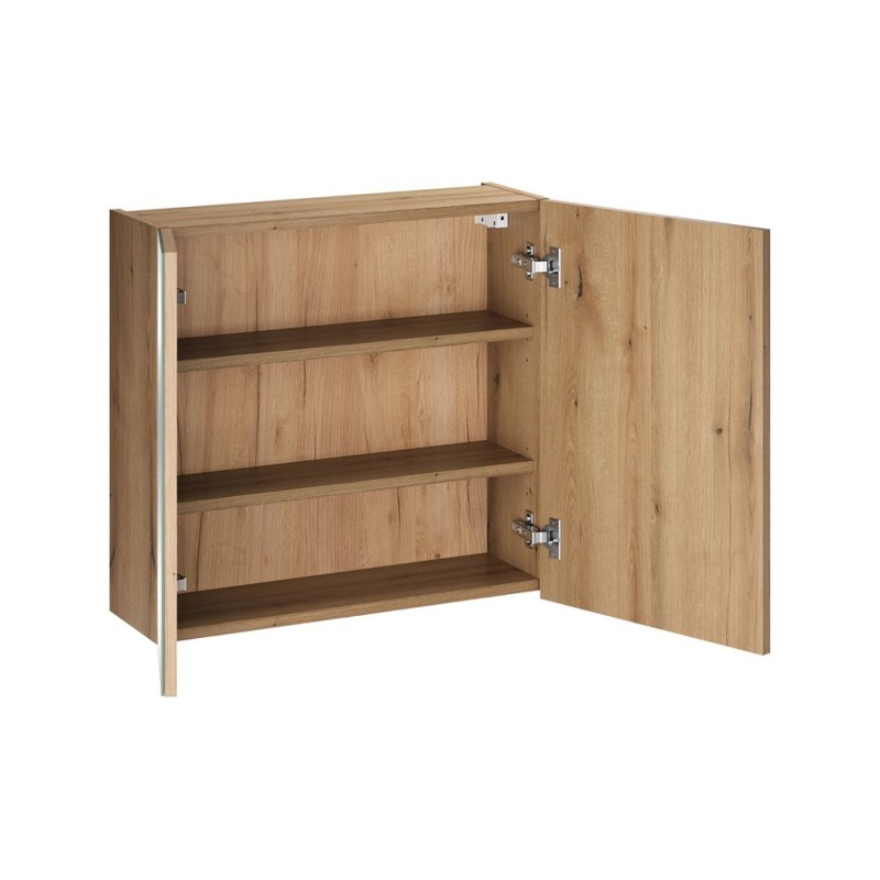 Dulap cu oglinda suspendat Nova Coast Evoke, MDF, PAL melaminat, stejar evoke, 2 usi, L.60 cm, COAST EVOKE UN 84-60-2D