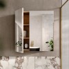 Dulap cu oglinda suspendat Nova Coast Evoke, MDF, PAL melaminat, stejar evoke, 2 usi, L.60 cm, COAST EVOKE UN 84-60-2D