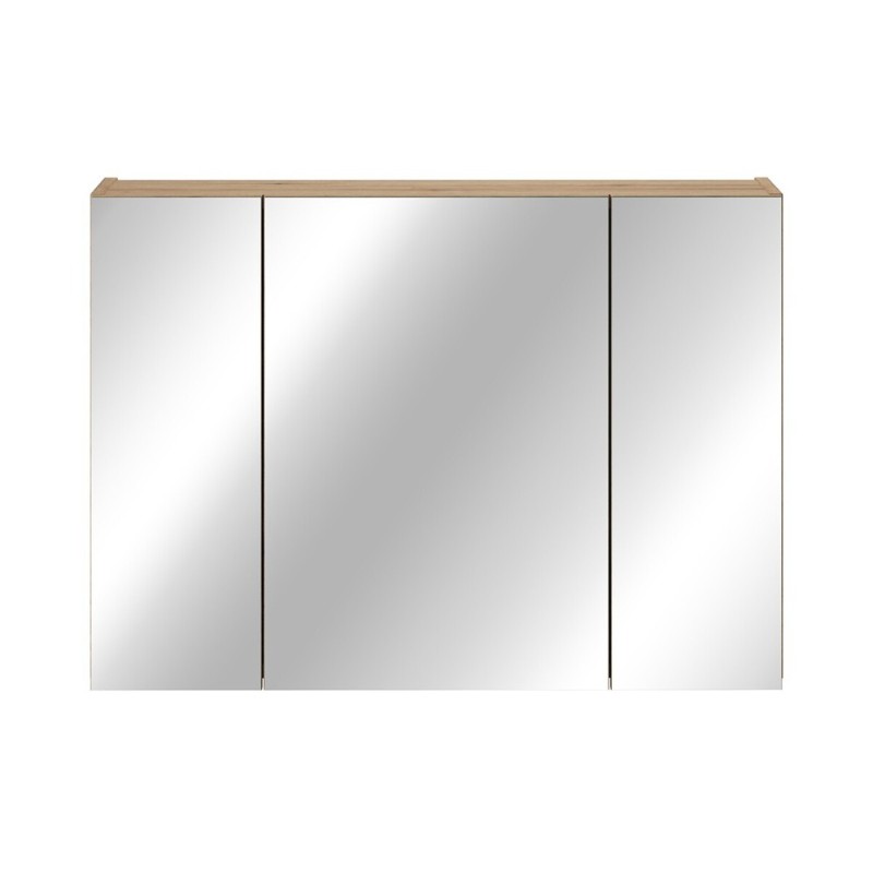 Dulap cu oglinda suspendat Nova Coast Evoke, MDF, PAL melaminat, stejar evoke, 3 usi, L.80 cm, COAST EVOKE UN 84-80-3D
