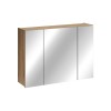 Dulap cu oglinda suspendat Nova Coast Evoke, MDF, PAL melaminat, stejar evoke, 3 usi, L.80 cm, COAST EVOKE UN 84-80-3D