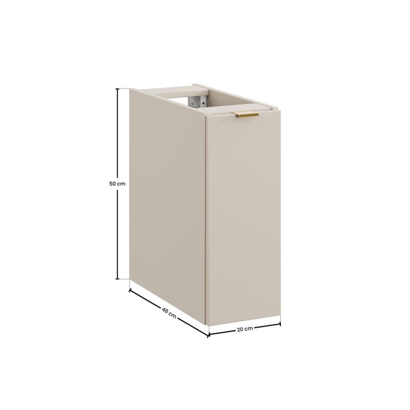 Dulap inferior Dalia Cashmere, PAL melaminat, cashmir mat, L.20 cm, DALIA CASHMERE 81-20-46-C
