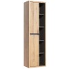 Dulap inalt Devon, PAL melaminat, stejar shetland/grafit, 2 usi, H.170 cm, DEVON 801 FSC