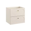 Dulap lavoar Donna Sand, MDF, PAL melaminat, bej nisipiu, 2 sertare, L.60 cm, DONNA SAND 82-60-46-2S
