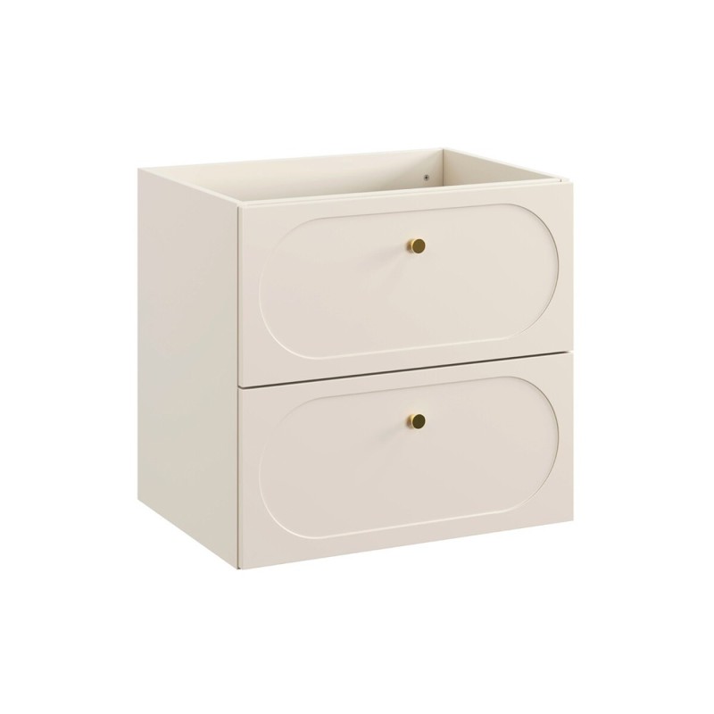 Dulap lavoar Donna Sand, MDF, PAL melaminat, bej nisipiu, 2 sertare, L.60 cm, DONNA SAND 82-60-46-2S