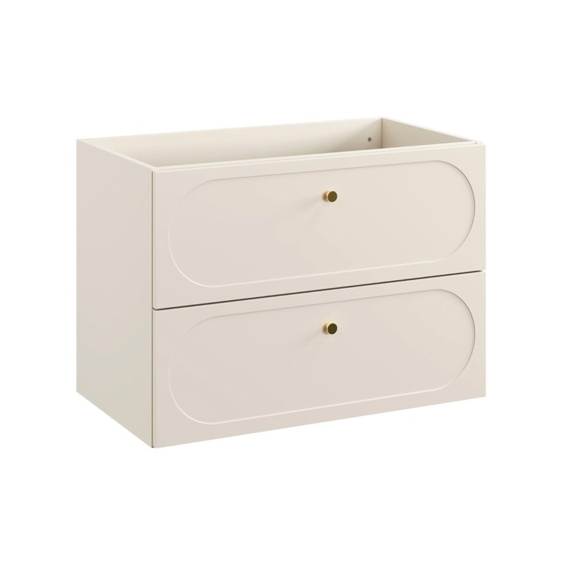 Dulap lavoar Donna Sand, MDF, PAL melaminat, bej nisipiu, 2 sertare, L.80 cm, DONNA SAND 82-80-46-2S