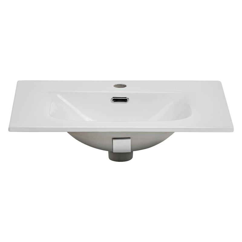 Lavoar baie Comad Sky 80, ceramica, alb lucios, L.80 cm, SKY 80/DP-8099