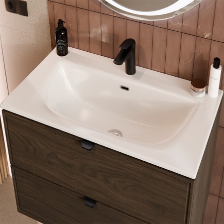 Lavoar baie Comad Sky 80, ceramica, alb lucios, L.80 cm, SKY 80/DP-8099