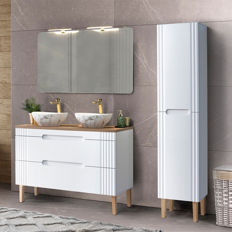 Picioare mobila Fiji White, lemn, stejar coast evoke, H.20 cm, FIJI NEW 88-03 NOGA PROSTA DĄB COAST EVOKE 2SZT.