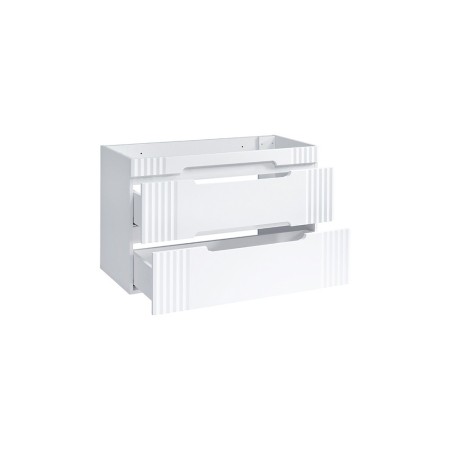 Dulap lavoar Fiji White, MDF, PAL melaminat, alb, 2 sertare, L.100 cm, FIJI WHITE 82-100-D-2S